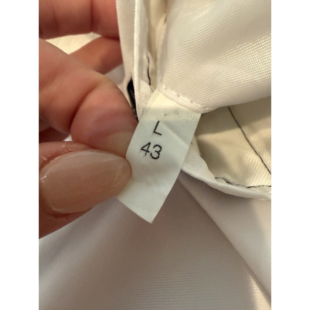Jos A Bank 43L White Linen Blend Mens Blazer Suit Jacket Sport Coat Spring Beach - Picture 5 of 14